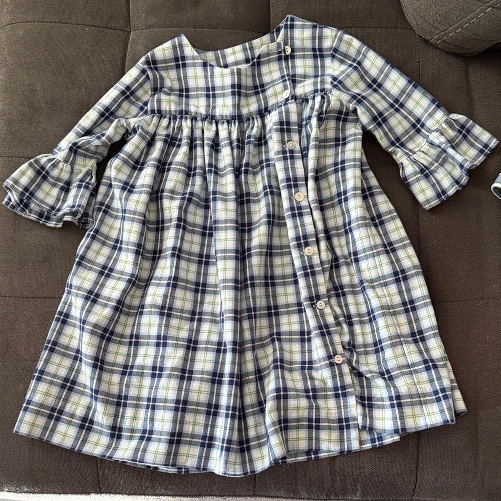 Plaid Button-Down Dress